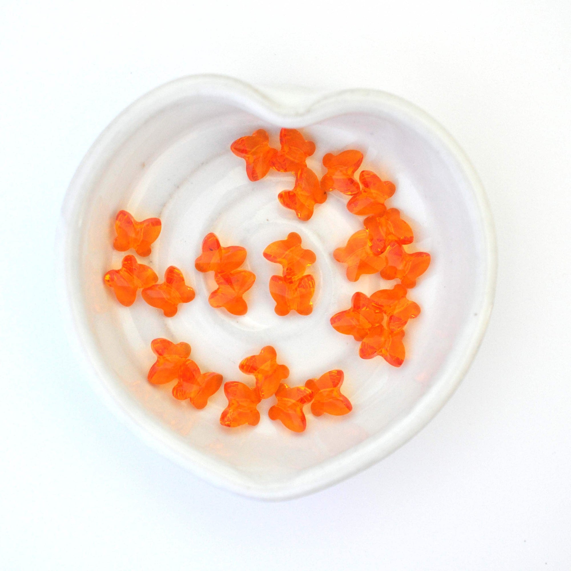 Tangerine Butterfly Beads 5754 Barton Crystal 8mm