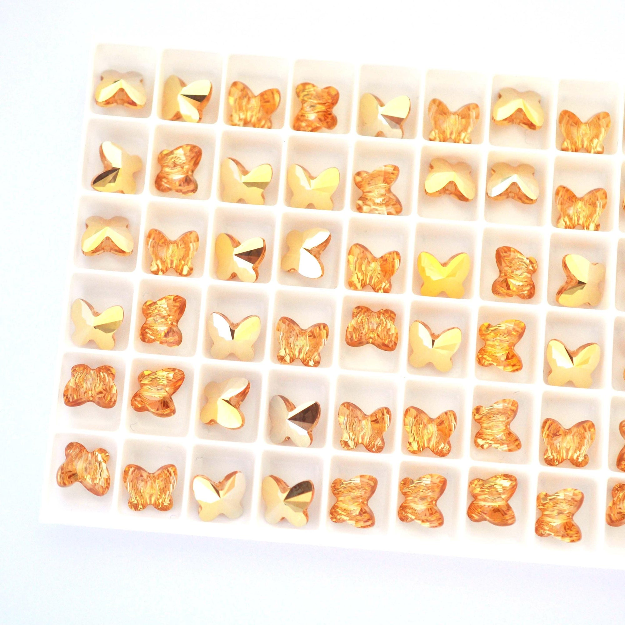 Metallic Sunshine Butterfly Beads 5754 Barton Crystal 8mm