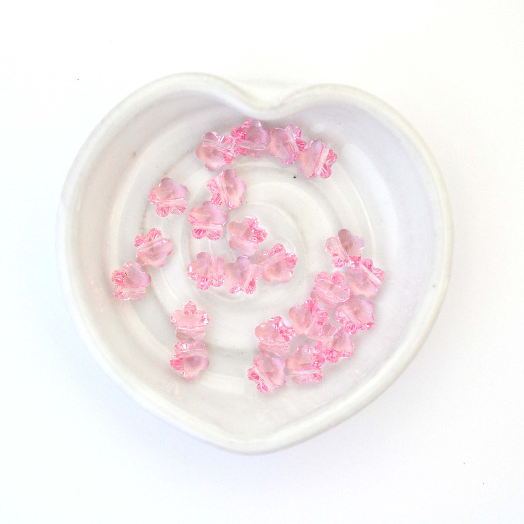 Light Rose Flower Beads 5744 Barton Crystal 8mm