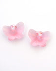 Light Rose Butterfly Pendant 6754 Barton Crystal 18mm - 1 Pair (2 Pieces)