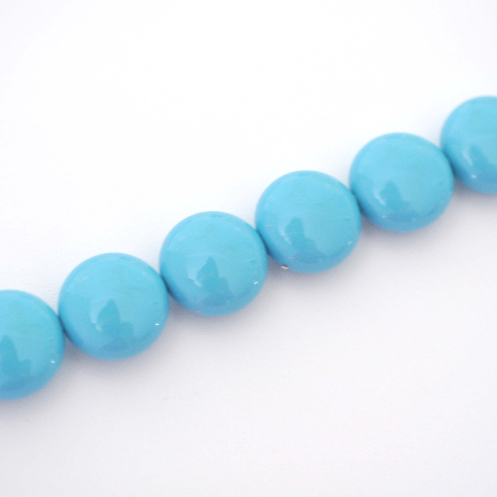 Turquoise Coin Shape Crystal Pearls 16mm 5860 Barton Crystal