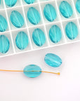 Light Turquoise 14x10mm Faceted Oval Beads 5050 Barton Crystal
