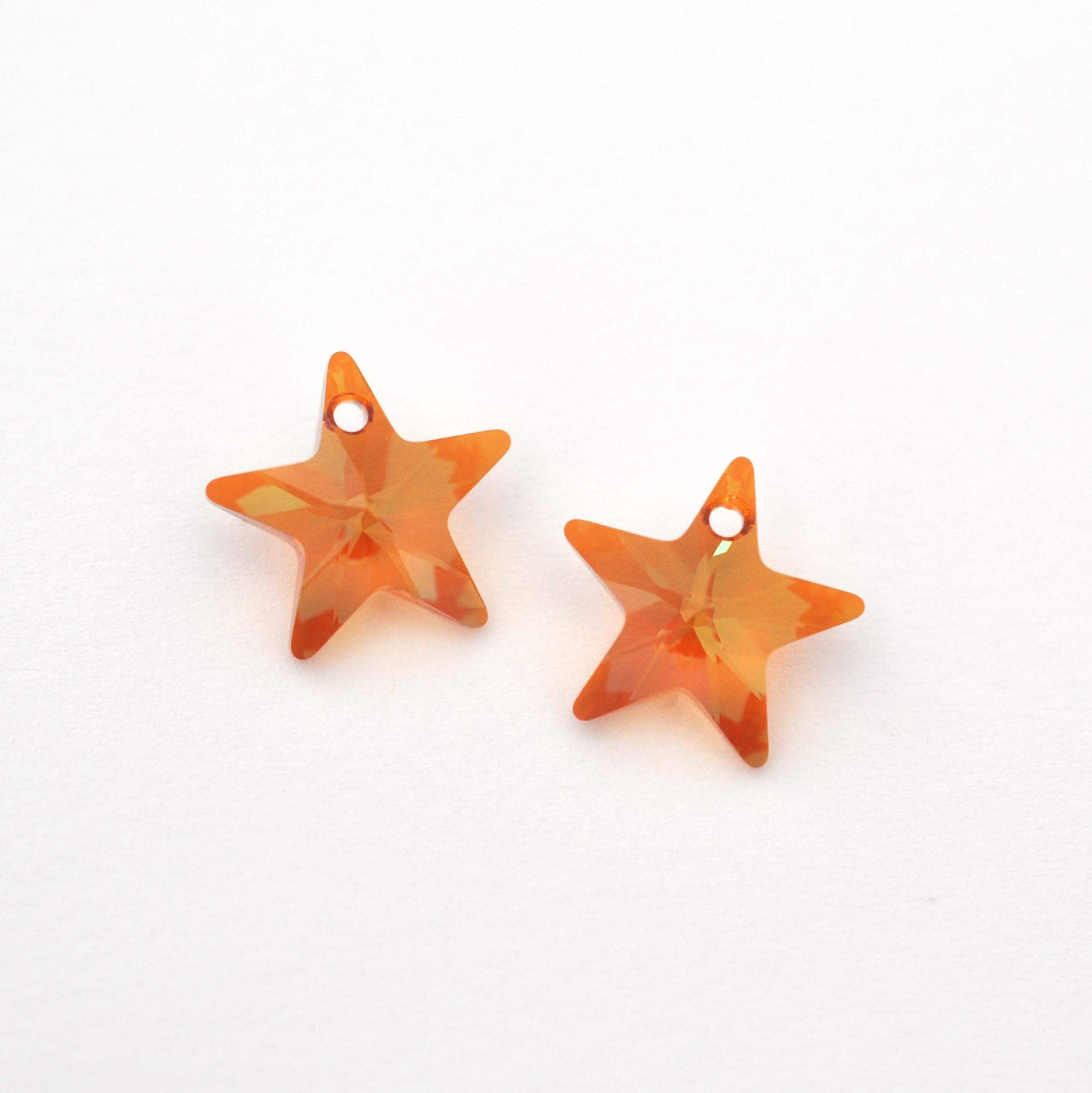 Copper 16mm Sparkle Star Pendant 6715 Barton Crystal - 1 Pair (2 Pieces)