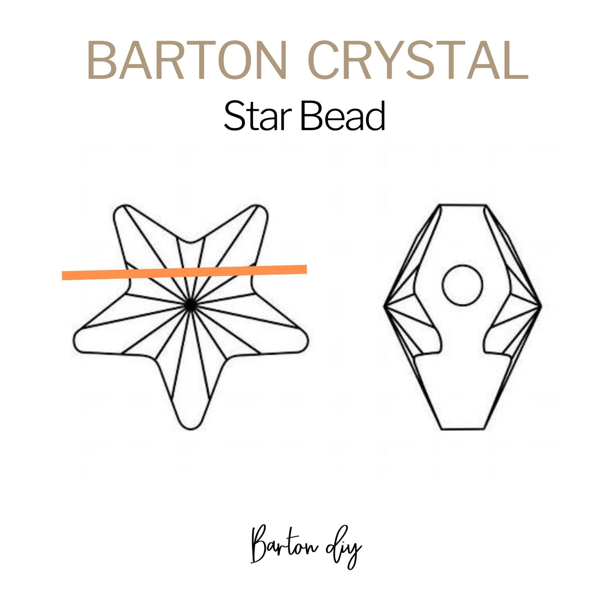 Light Sapphire 12mm Star Beads 5714 Barton Crystal