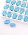 Aquamarine 14x10mm Faceted Oval Beads 5050 Barton Crystal