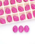 Fuchsia 14x10mm Faceted Oval Beads 5050 Barton Crystal