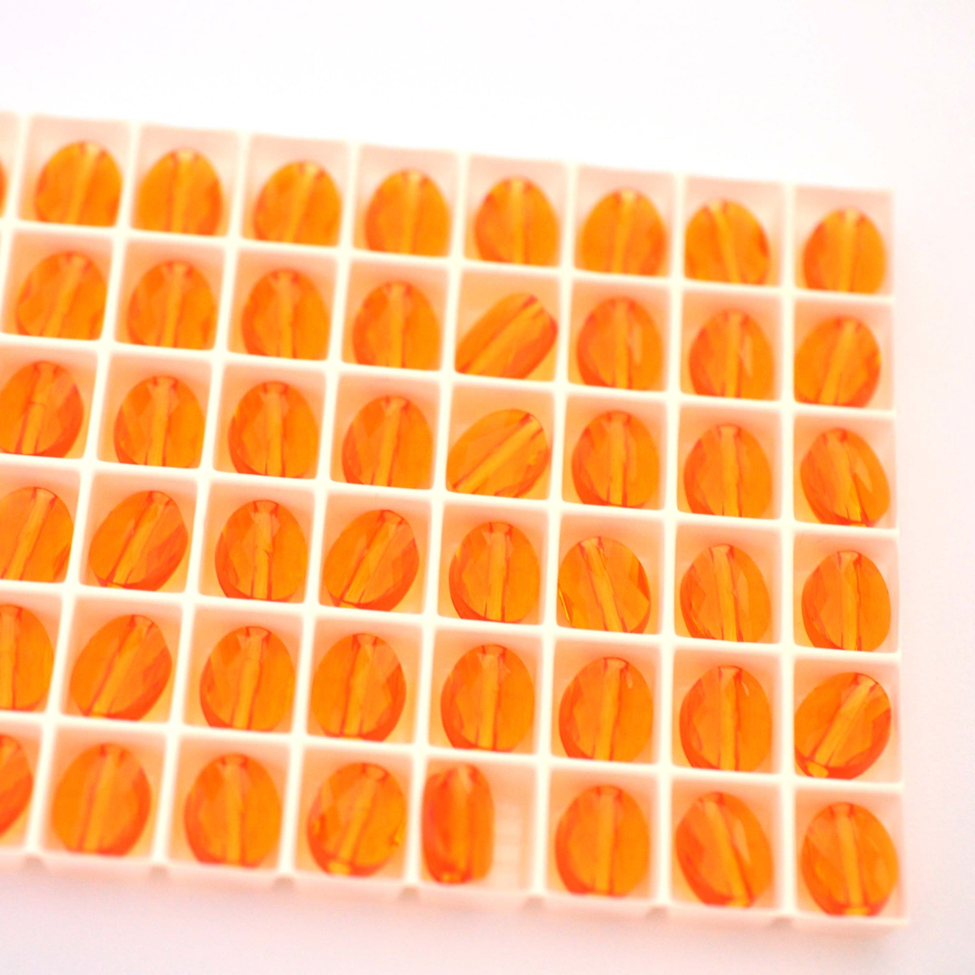 Tangerine Faceted Oval Bead 5051 Barton Crystal 10x8mm