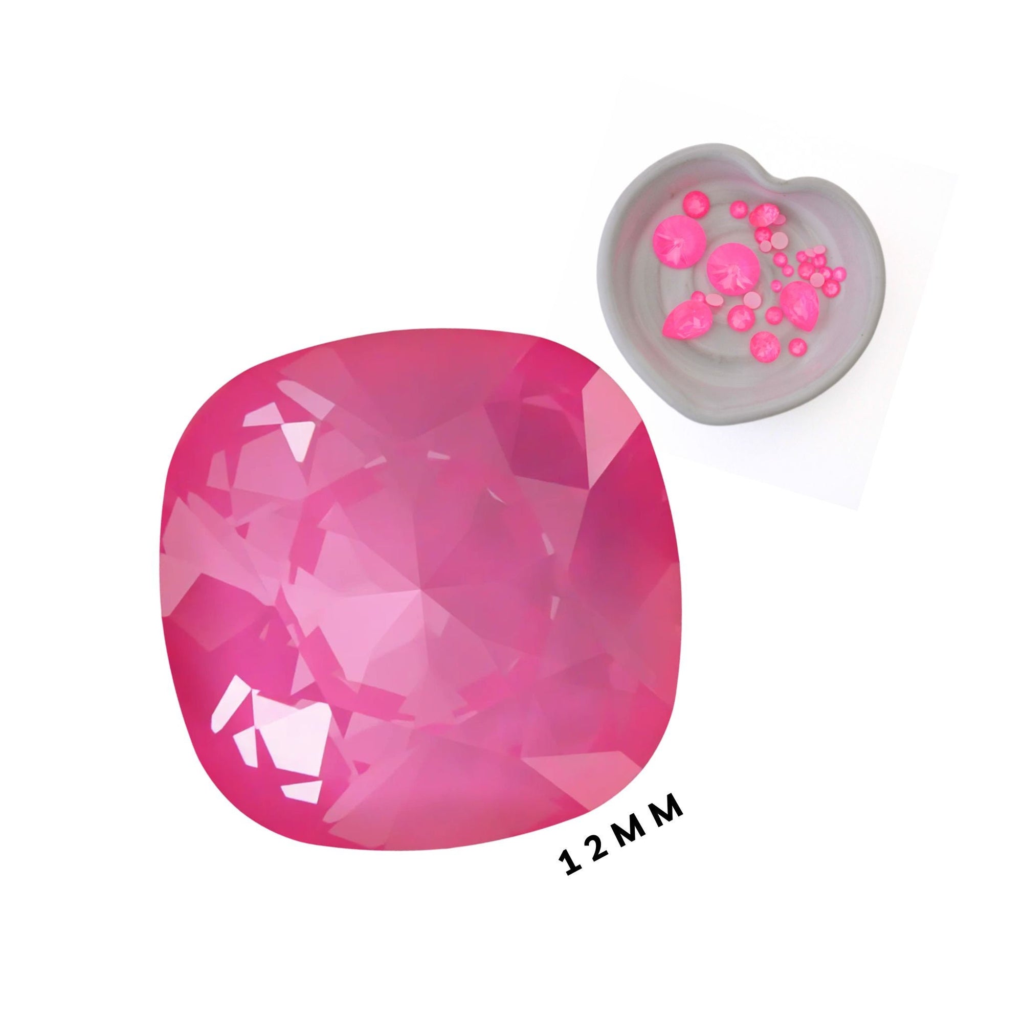 Electric Pink Ignite 4470 Cushion Cut Barton Crystal 12mm
