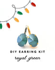 Royal Green Oval Earring Kit